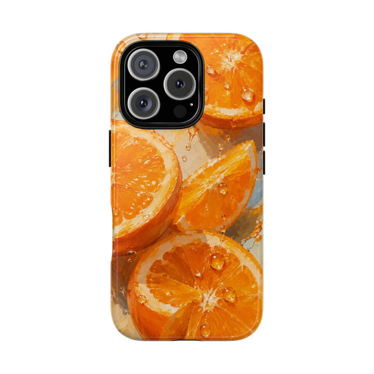 Juicy Orange Splash Phone Case | Designed by Alina Madan Art