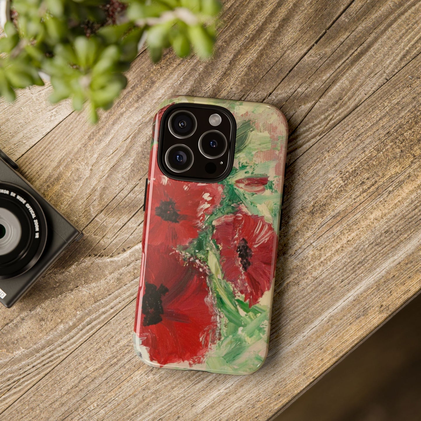 Red Poppy Bouquet Phone Case – Original Painting by Alina Madan Art