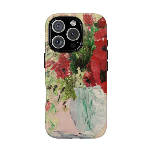 Red Poppy Bouquet Phone Case – Original Painting by Alina Madan Art