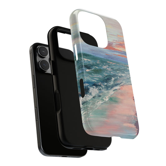 Pastel Ocean Sunset Phone Case | Original Coastal Seascape Art by Alina Madan Art