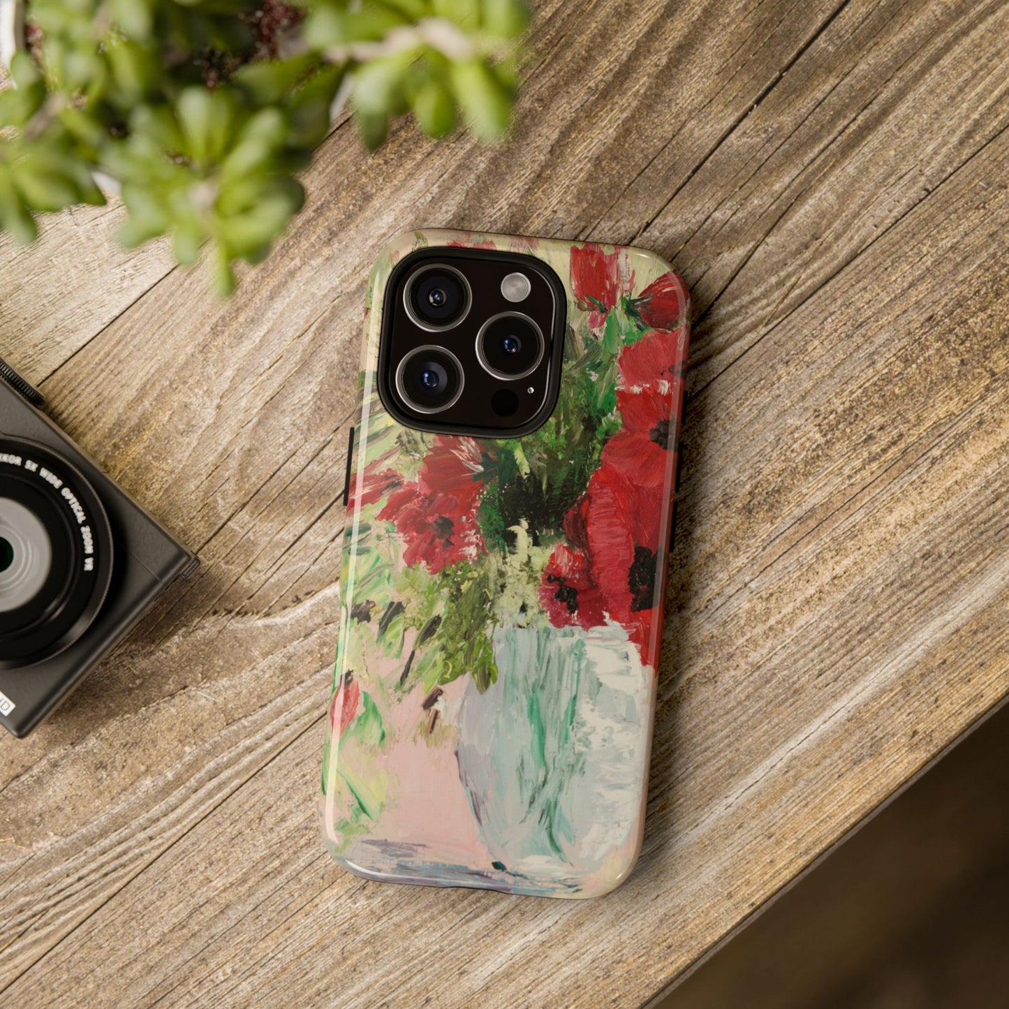 Red Poppy Bouquet Phone Case – Original Painting by Alina Madan Art