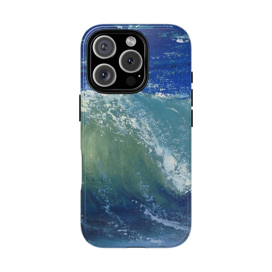 Deep Blue Ocean Wave Phone Case – Original Painting by Alina Madan Art