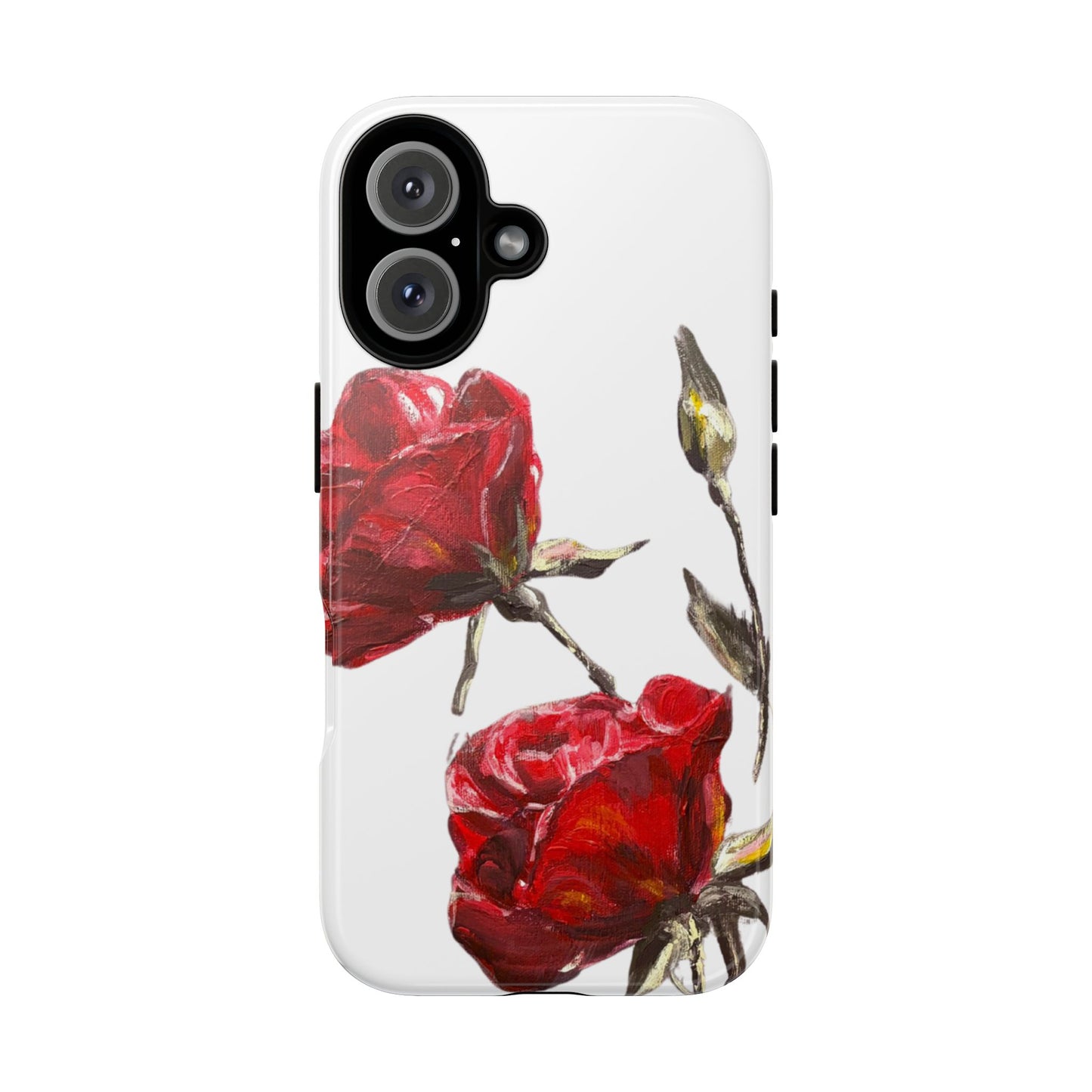 Blooming Red Roses Phone Case | Feminine Floral iPhone Case Enlarged