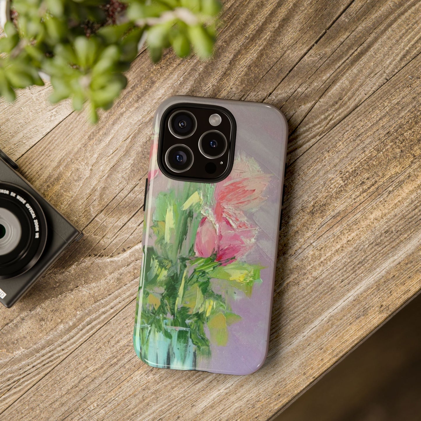 Soft Pink Floral Impression Phone Case – Original Painting by Alina Madan Art