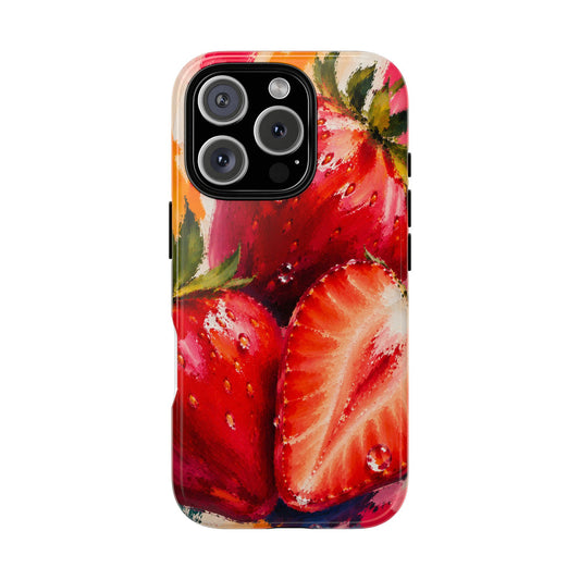 Strawberry Crush Phone Case | Designed by Alina Madan Art