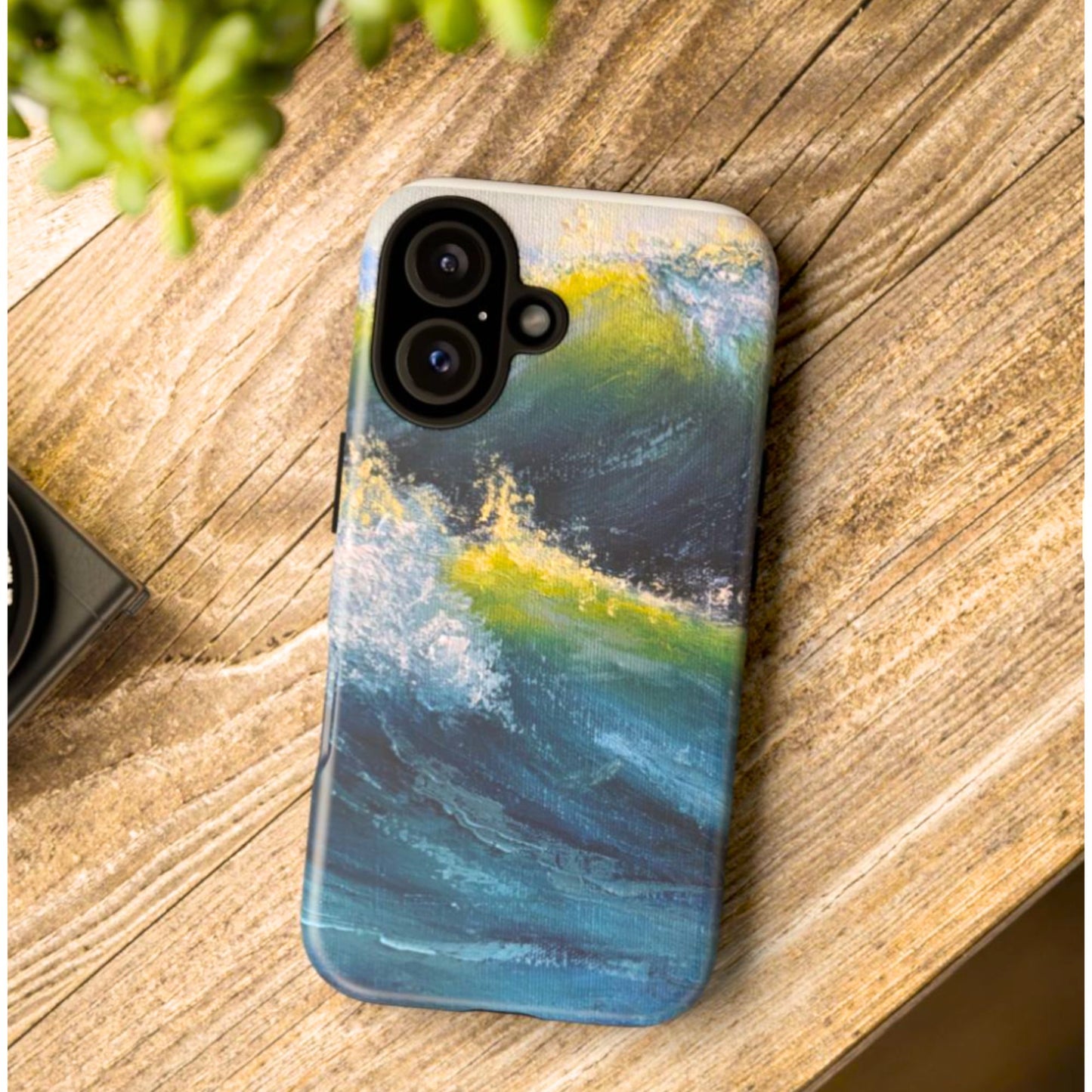 Blue Wave Ocean Phone Case | Original Coastal Art by Alina Madan Art