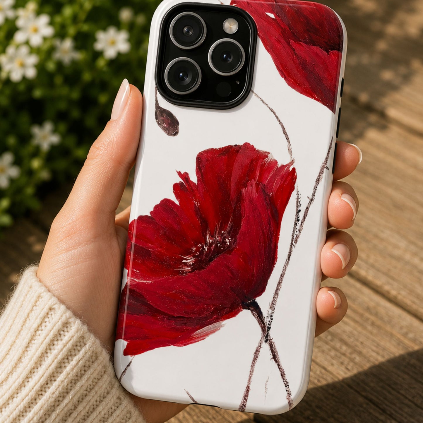 Poppy Flower Phone Case | Bold Red Floral Cover