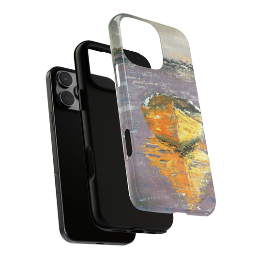 Golden Rowboat Reflection Phone Case – Original Painting by Alina Madan Art