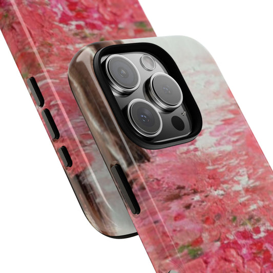 Pink Petal Path Phone Case – Abstract Impressionist Floral Art by Alina Madan Art