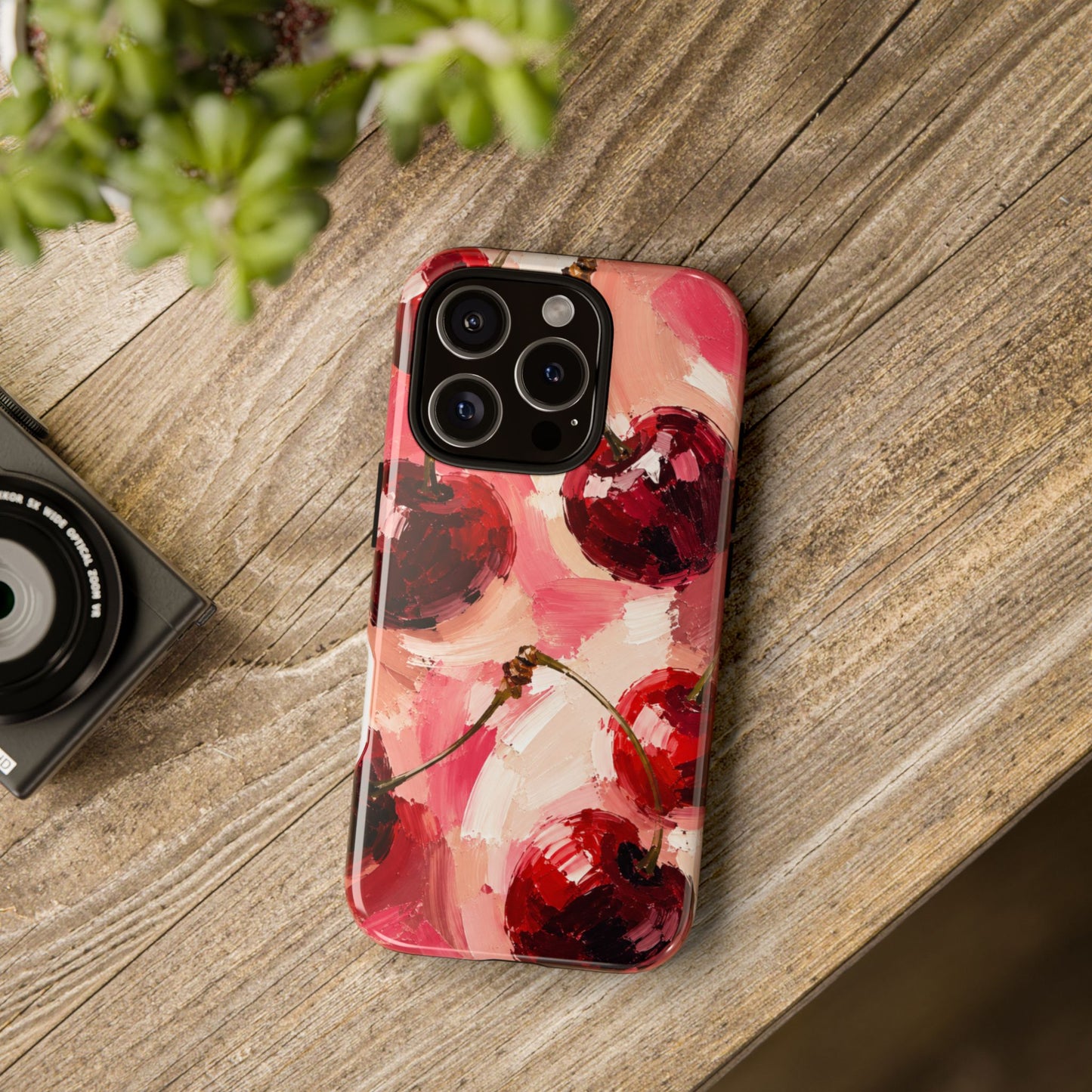 Painterly Cherry Phone Case | Designed by Alina Madan Art
