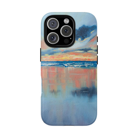 Pastel Ocean Reflection Phone Case – Original Sunset Seascape by Alina Madan Art