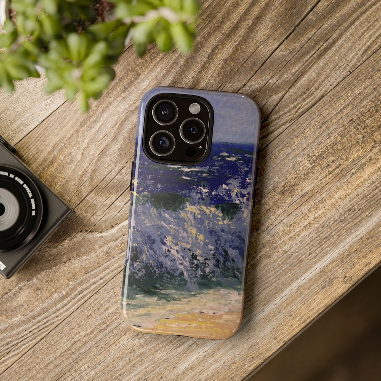 Moonlit Ocean Surf Phone Case – Original Painting by Alina Madan Art