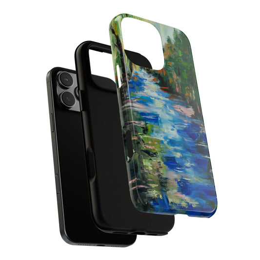 Reflections on the Water Phone Case – Original Painting by Alina Madan Art
