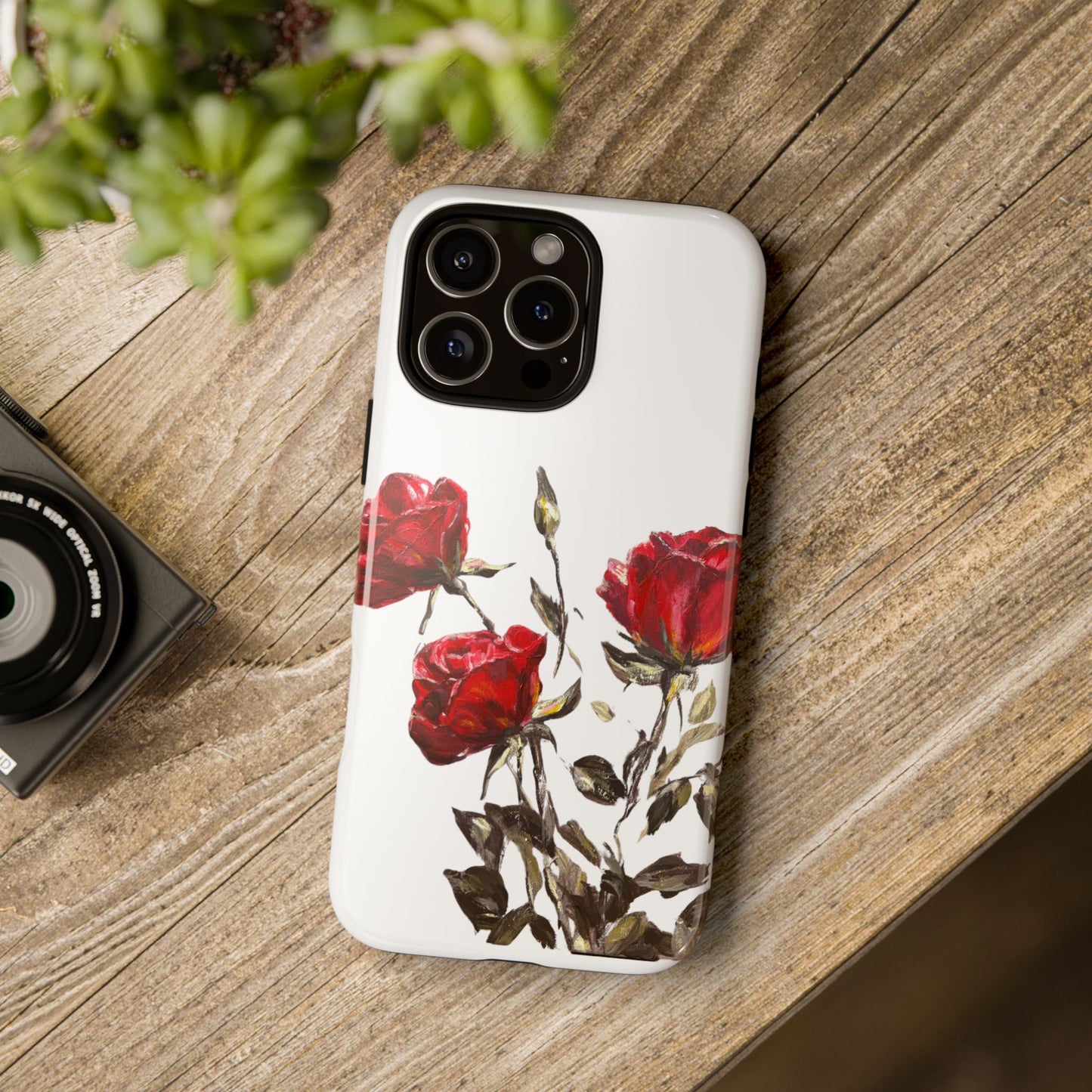 Blooming Red Roses Phone Case | Feminine Floral iPhone Case