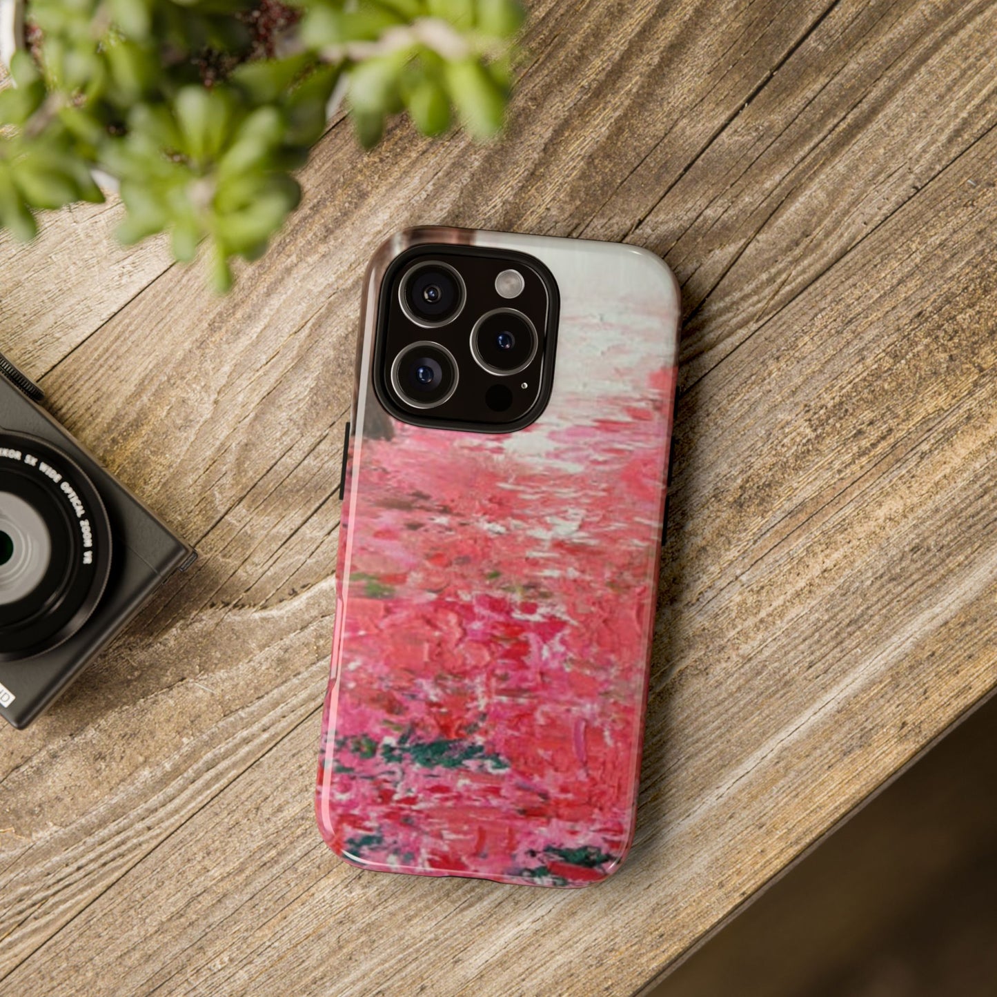 Pink Petal Path Phone Case – Abstract Impressionist Floral Art by Alina Madan Art