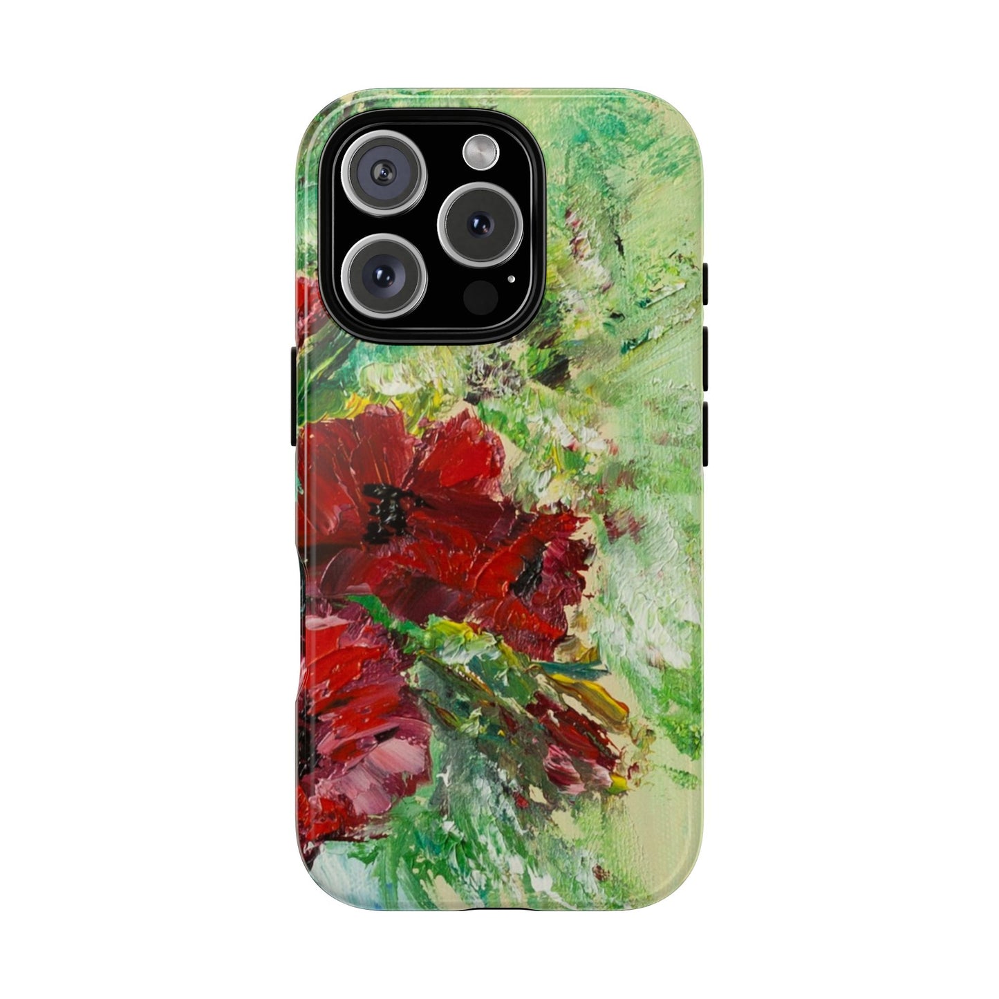 Red Poppy Garden Phone Case – Expressive Floral Original Painting by Alina Madan Art