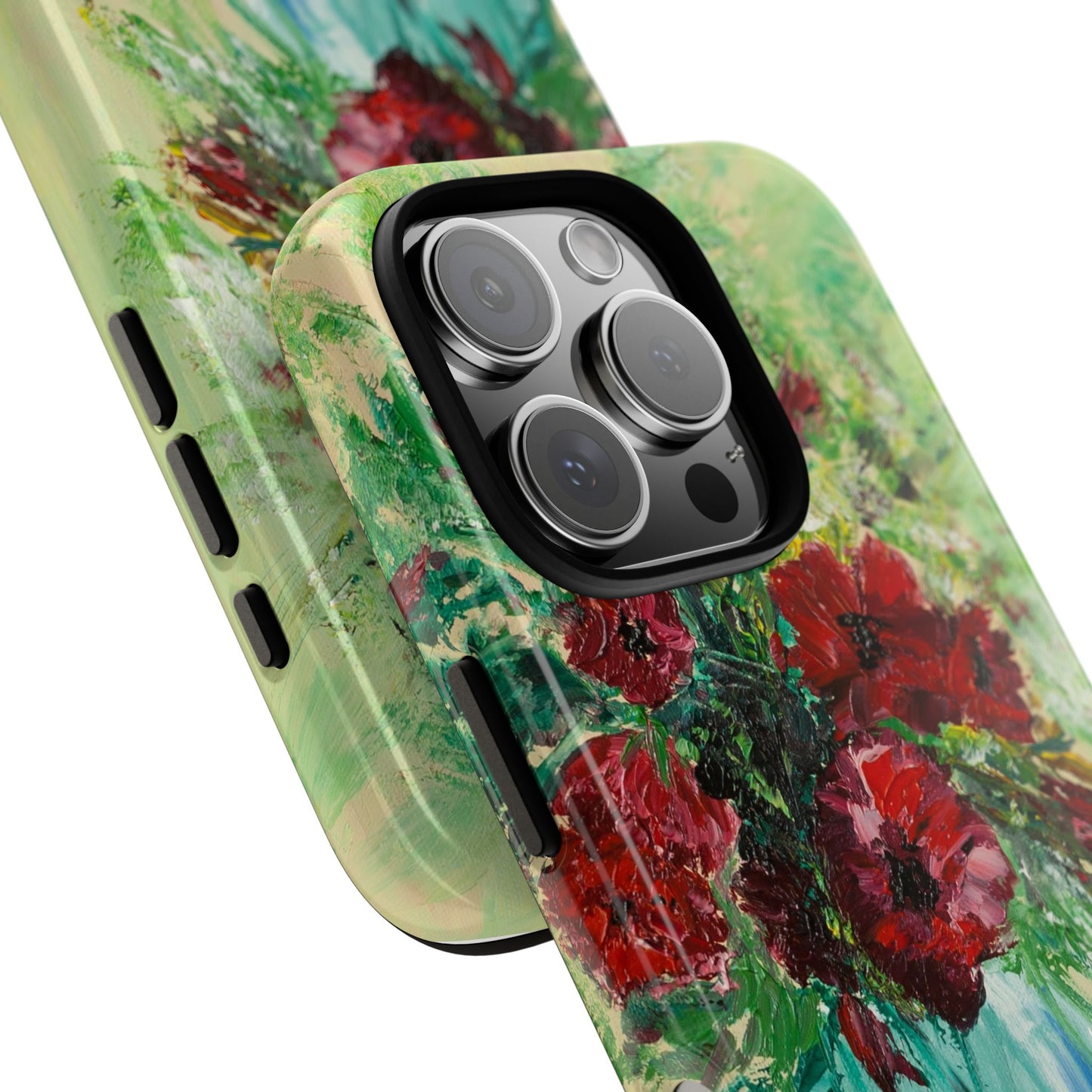 Red Floral Bouquet Phone Case – Expressive Original Flower Painting by Alina Madan Art