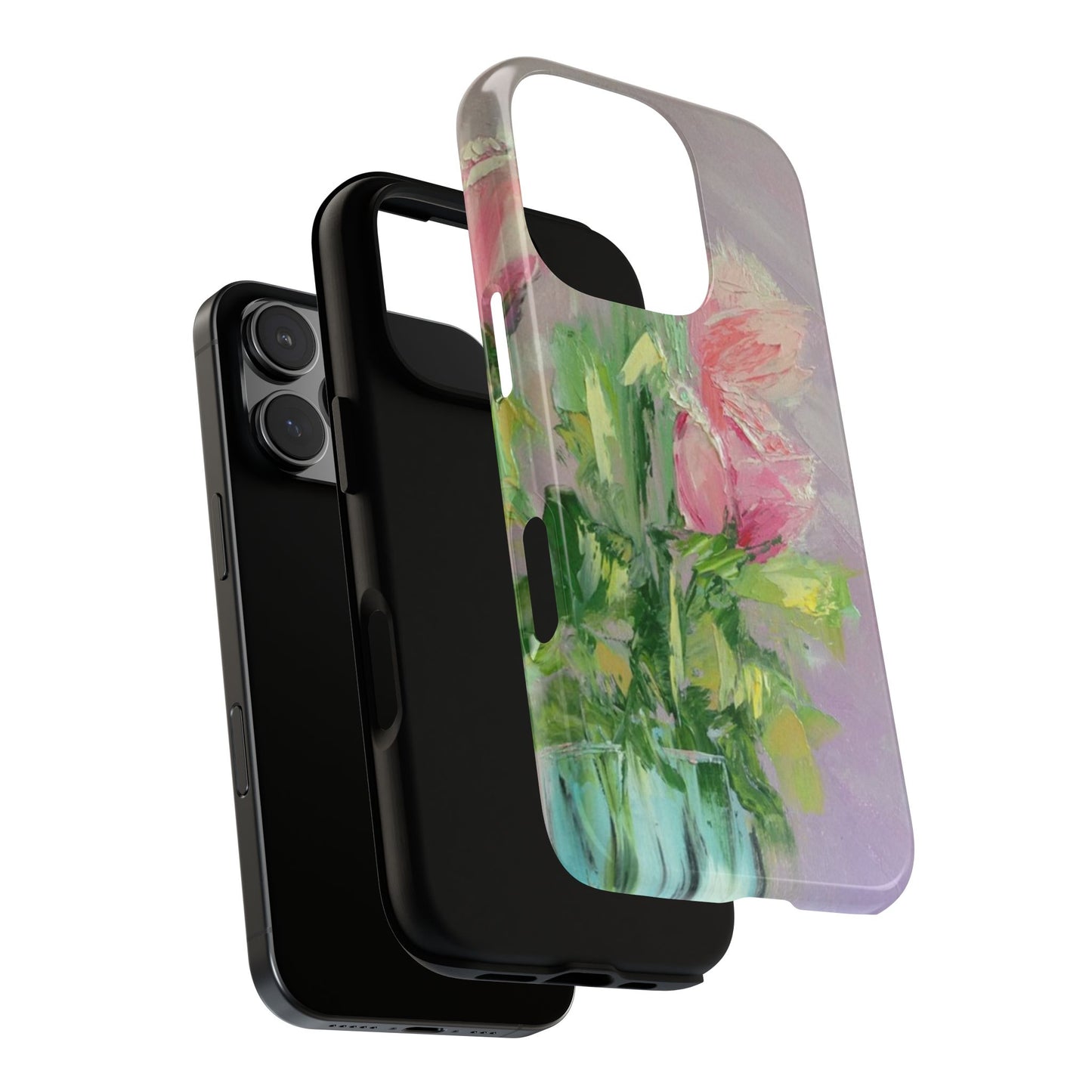 Soft Pink Floral Impression Phone Case – Original Painting by Alina Madan Art