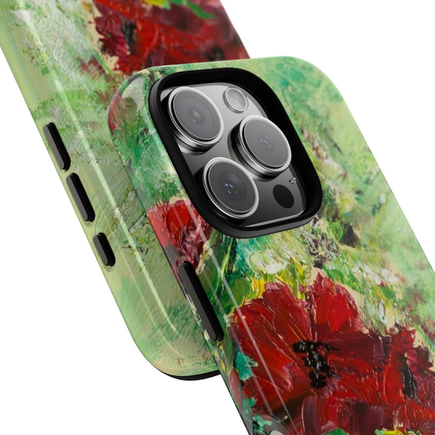 Red Poppy Garden Phone Case – Expressive Floral Original Painting by Alina Madan Art