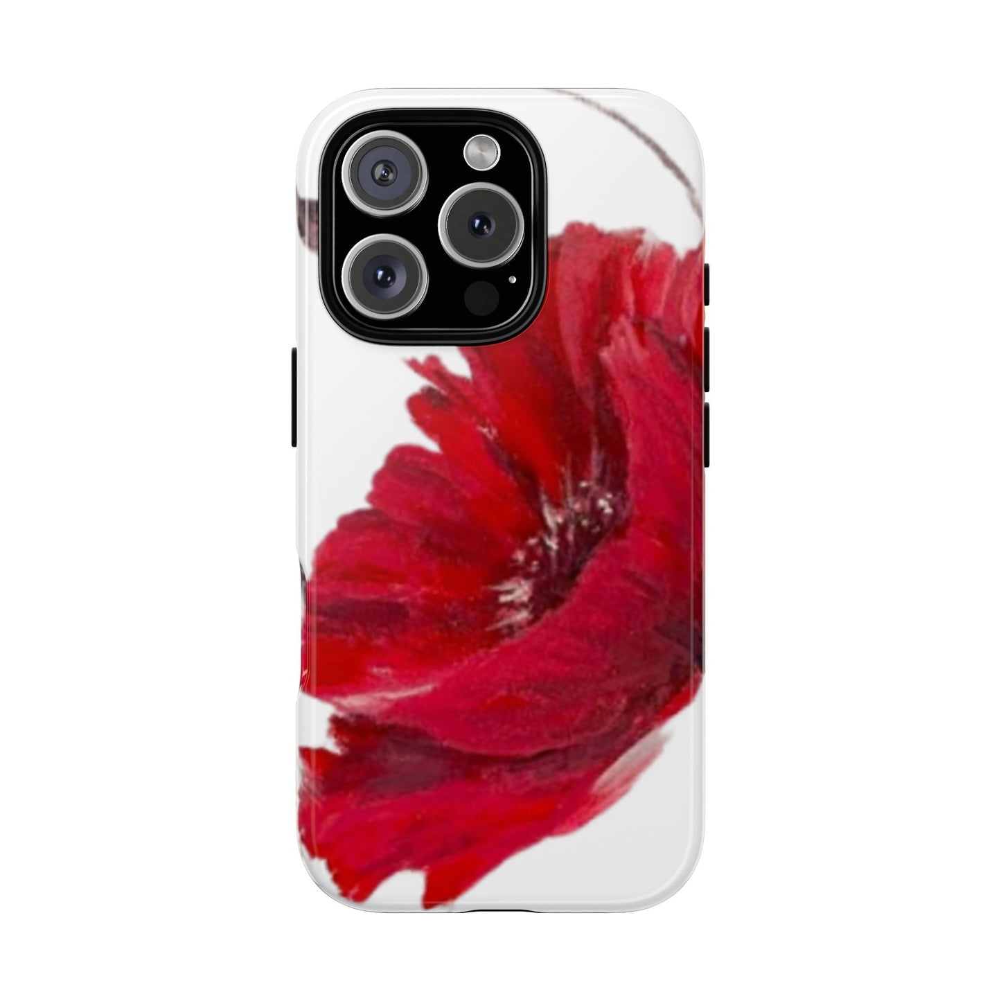 Bold Red Poppy Phone Case – Original Floral Art by Alina Madan