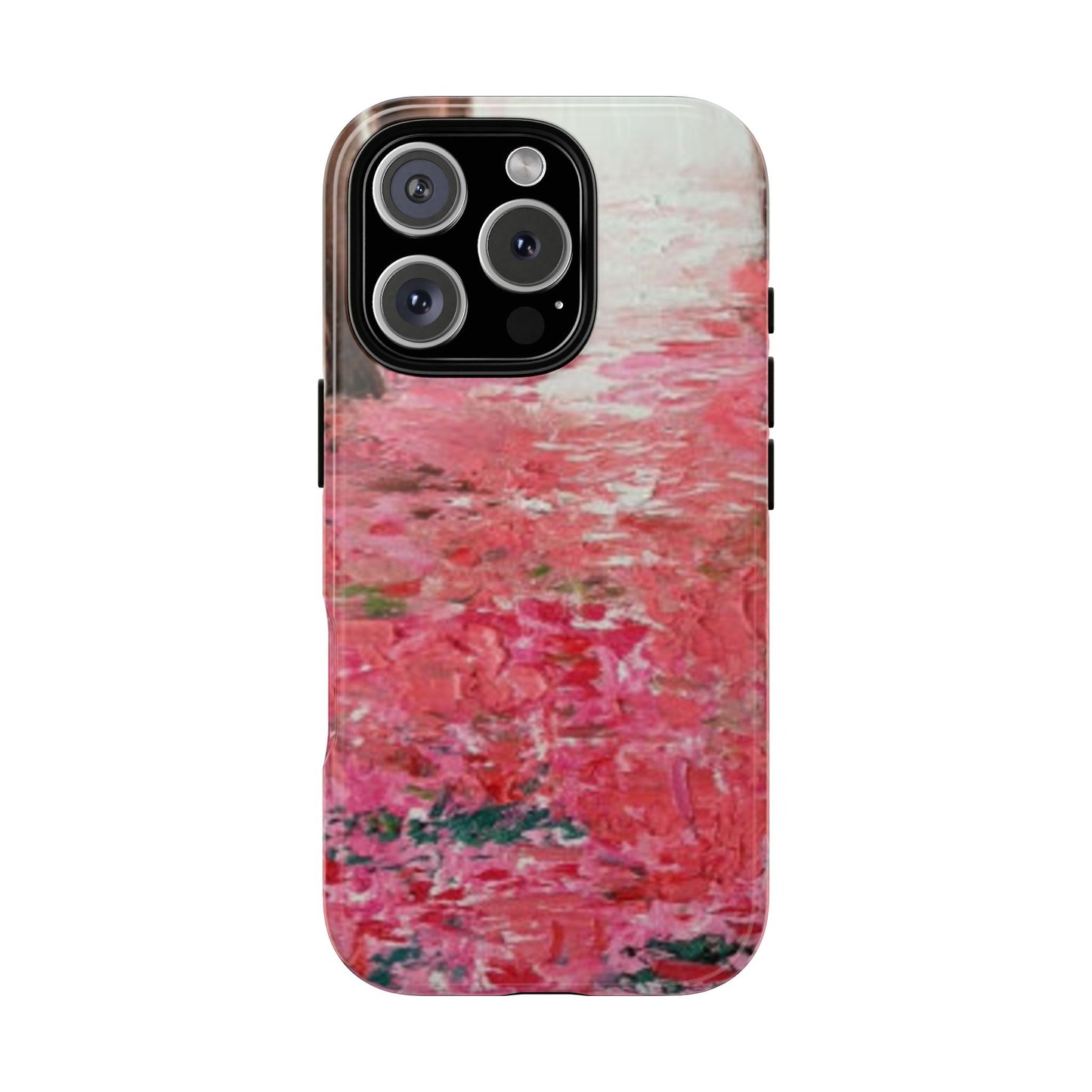 Pink Petal Path Phone Case – Abstract Impressionist Floral Art by Alina Madan Art