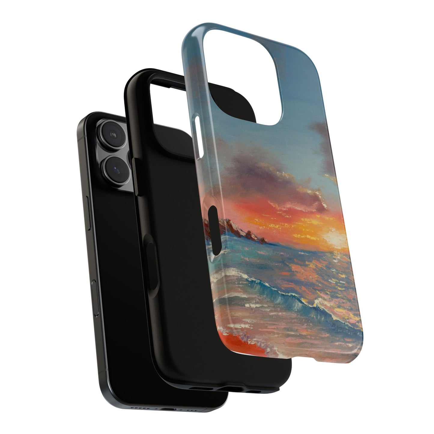 Ocean Sunset Glow Phone Case – Original Coastal Painting by Alina Madan Art