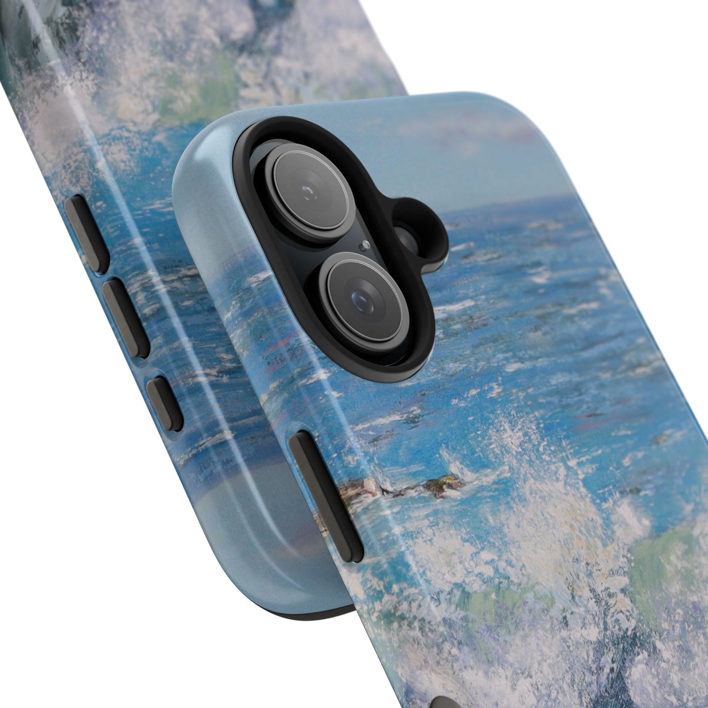 Ocean Wave Painting Tough Phone Case | Seascape Beach Art, Blue Waves