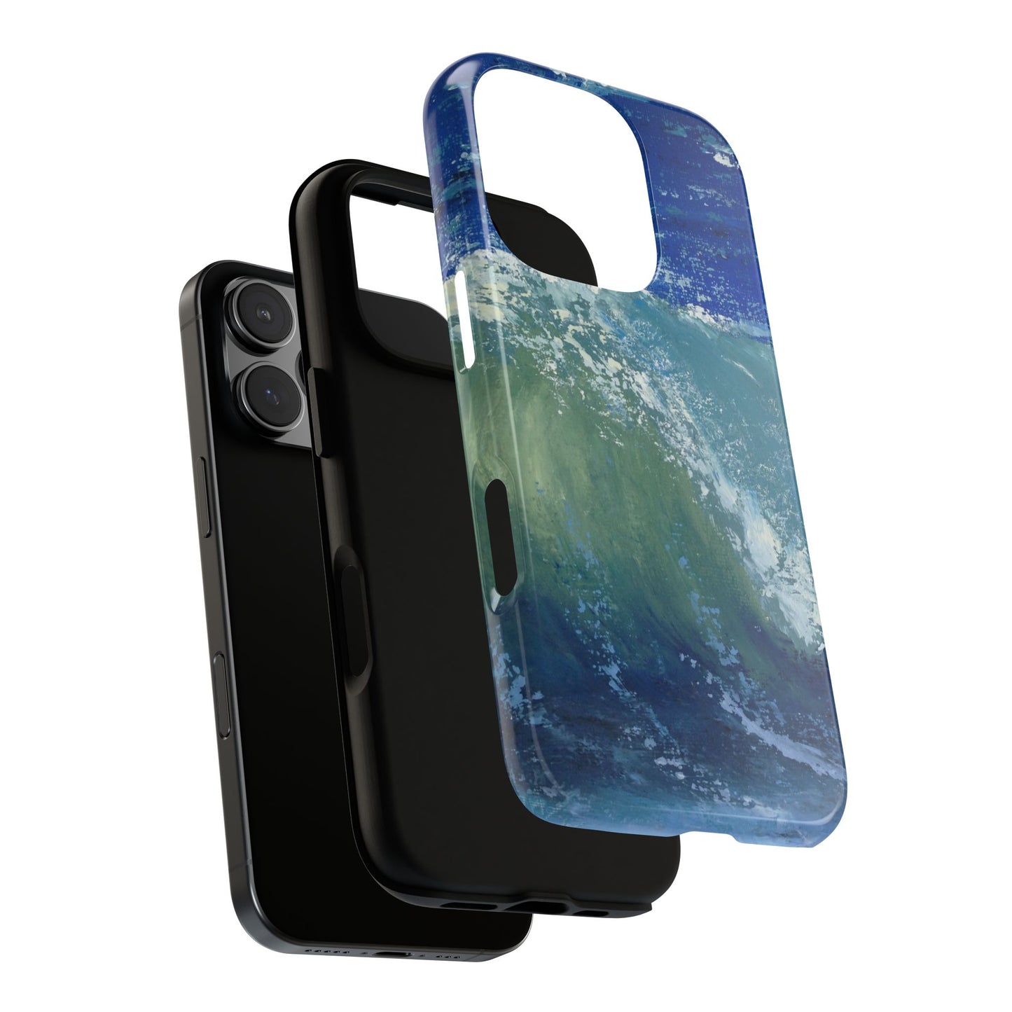 Deep Blue Ocean Wave Phone Case – Original Painting by Alina Madan Art