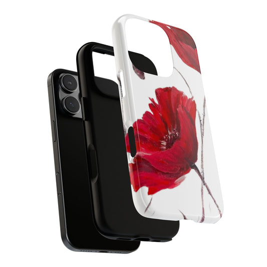 Poppy Flower Phone Case | Bold Red Floral Cover