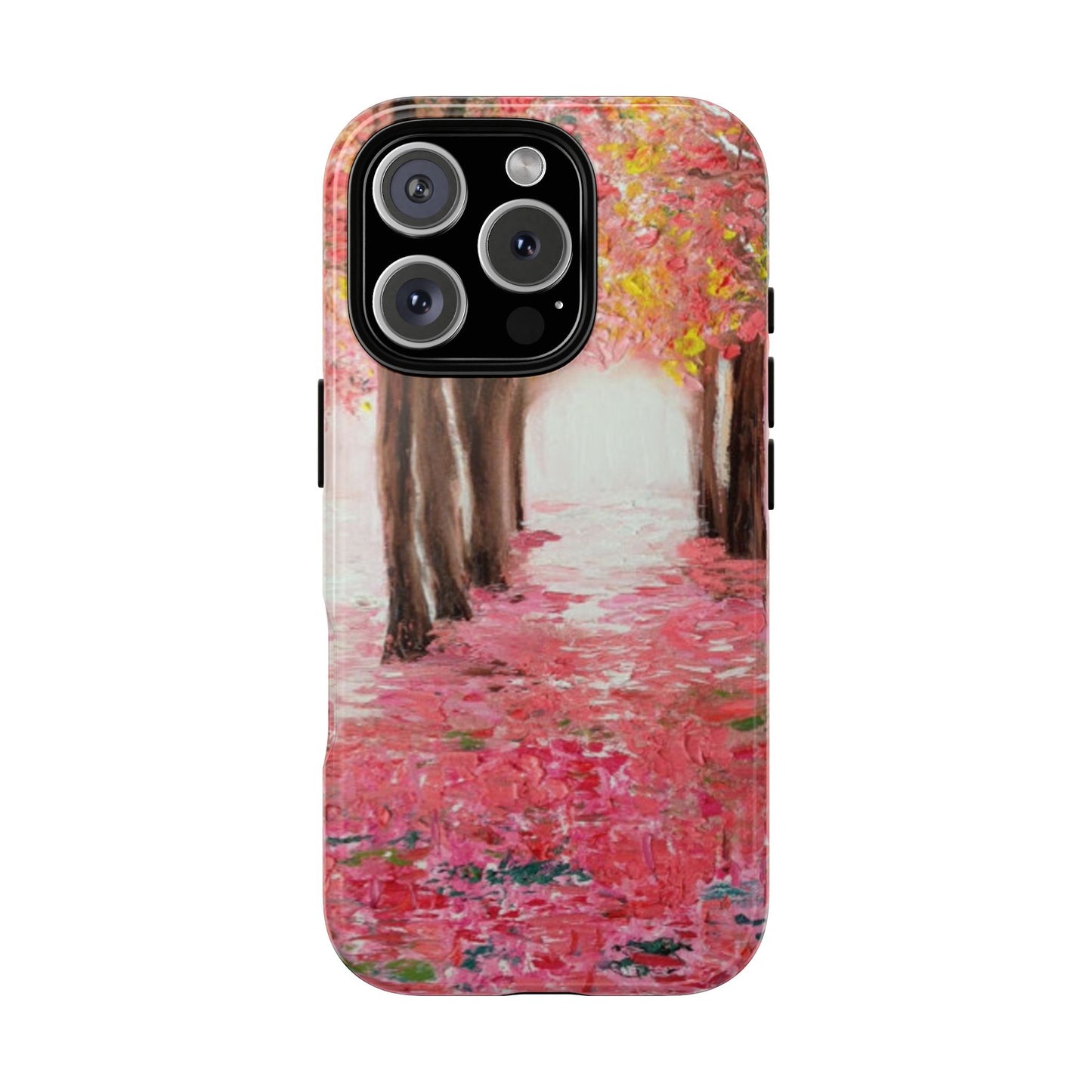 Pink Blossom Forest Phone Case – Dreamy Impressionist Nature Painting by Alina Madan Art