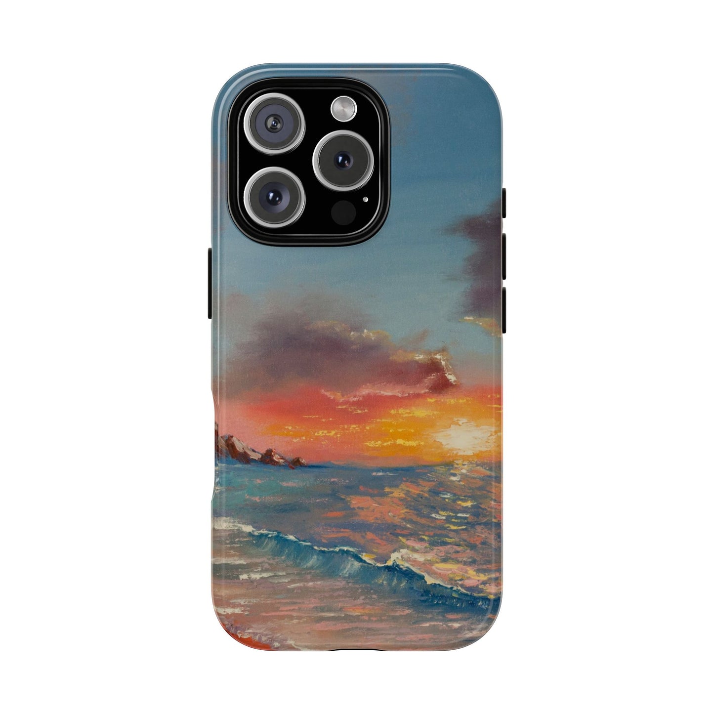 Ocean Sunset Glow Phone Case – Original Coastal Painting by Alina Madan Art