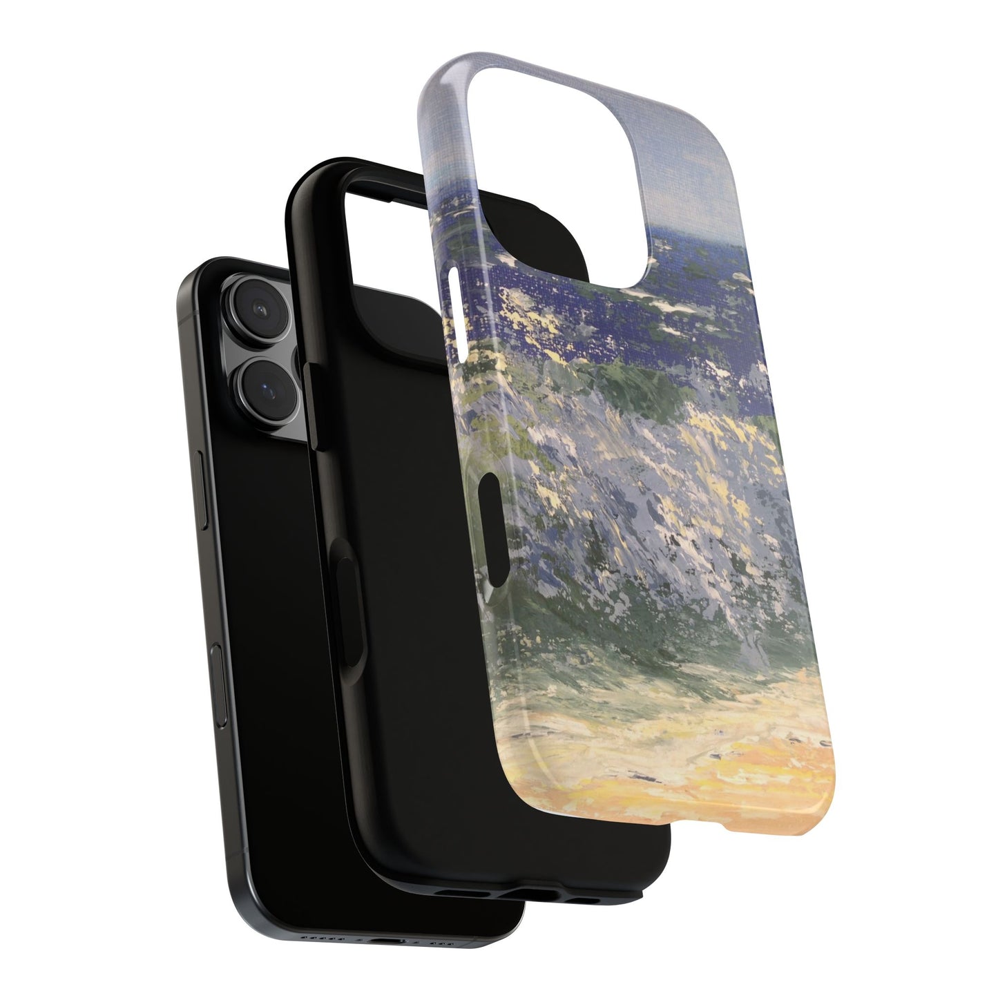 Soft Sage Ocean Waves2 Phone Case – Original Painting by Alina Madan Art