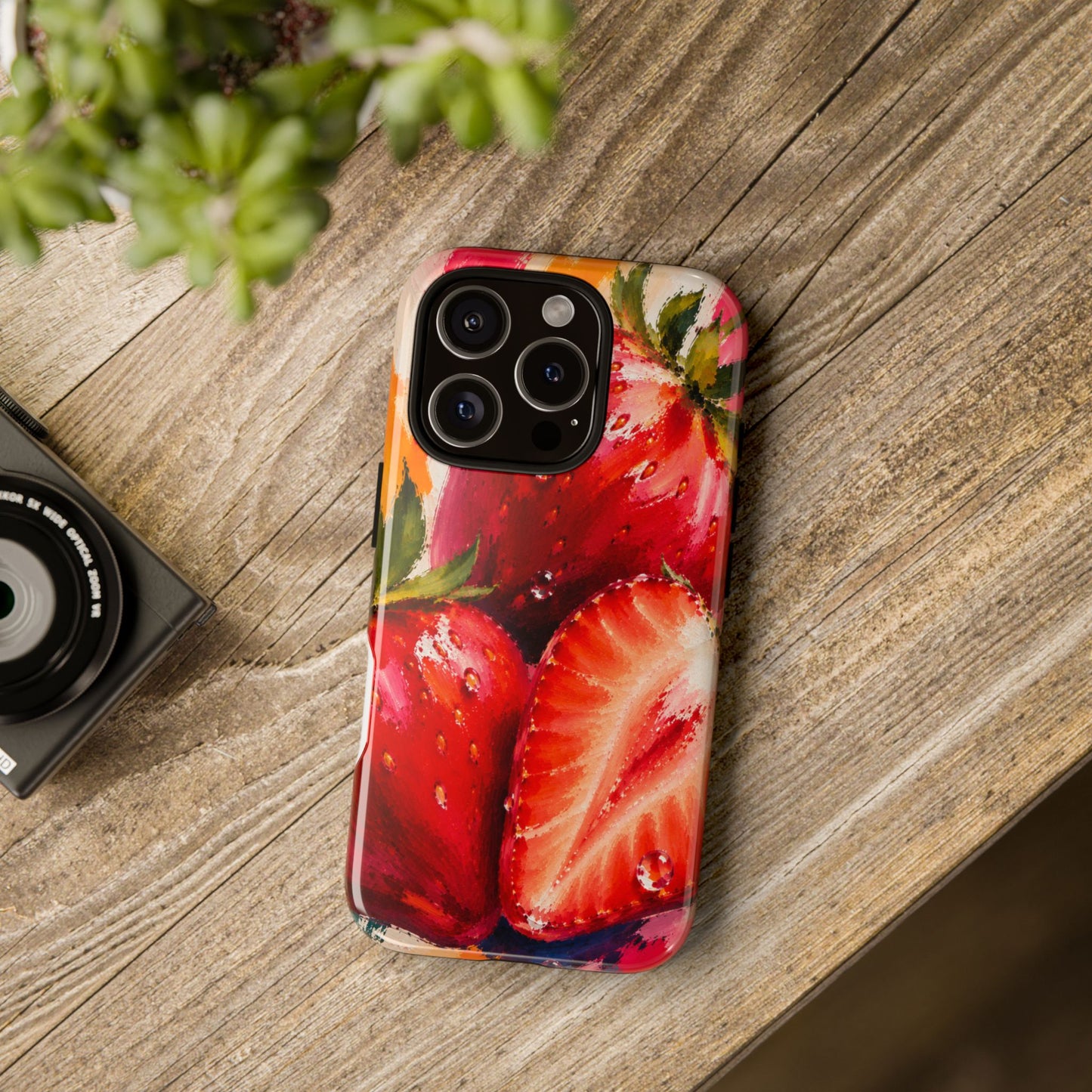 Strawberry Crush Phone Case | Designed by Alina Madan Art