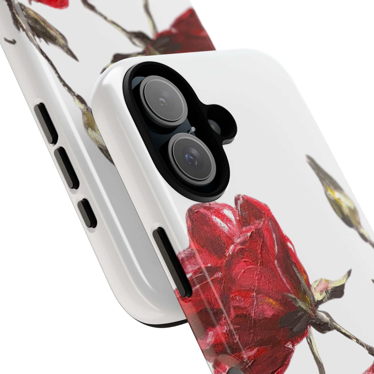 Blooming Red Roses Phone Case | Feminine Floral iPhone Case Enlarged