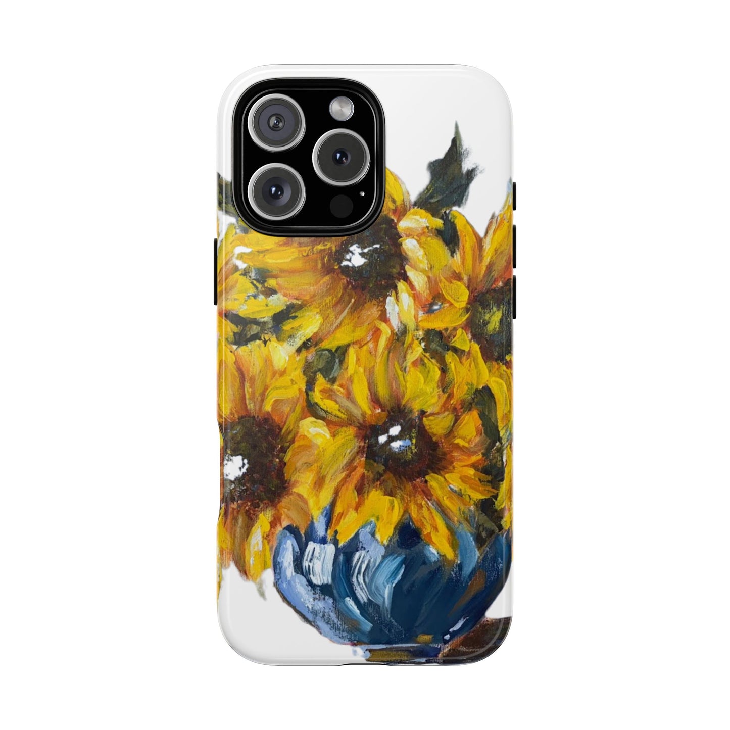 Sunflowers in Blue Vase Phone Case | Artistic Floral Cover