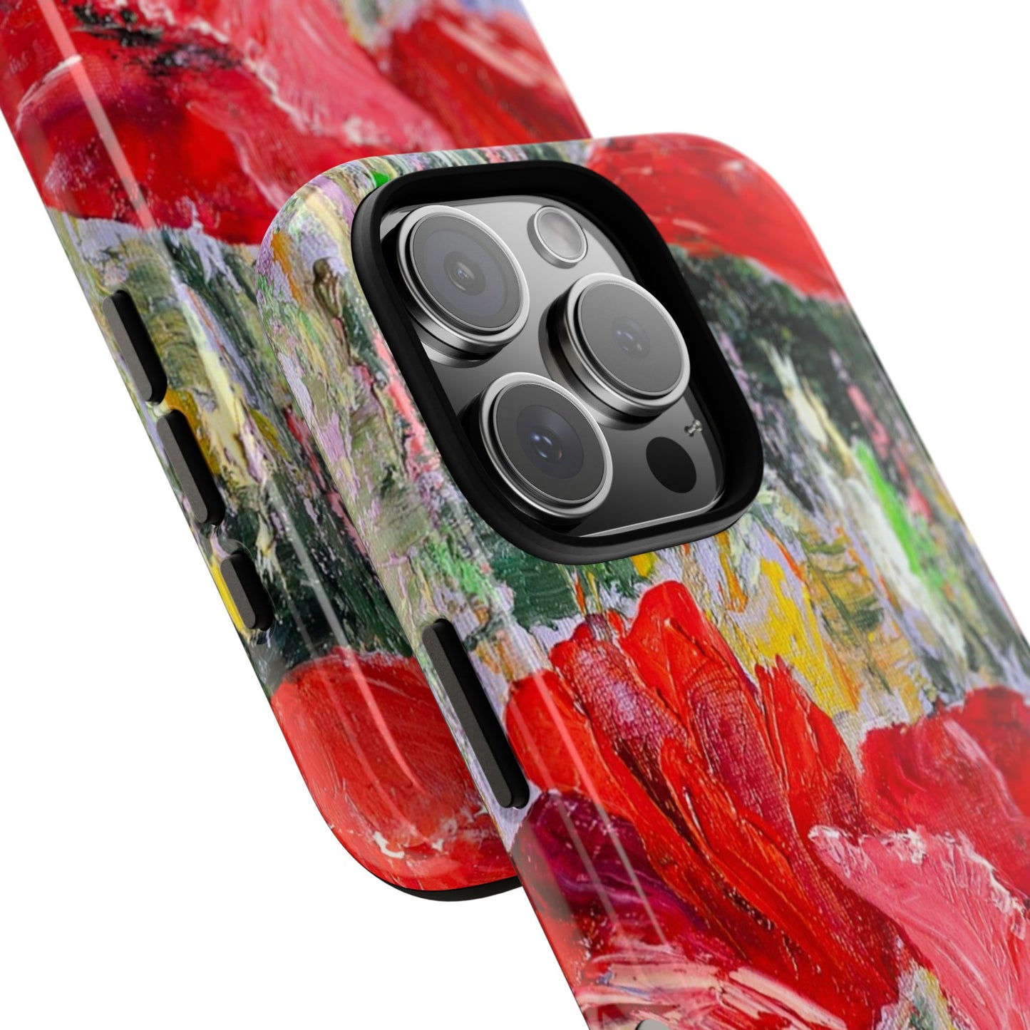 Red Poppy Meadow Phone Case – Expressive Impressionist Floral Art by Alina Madan Art