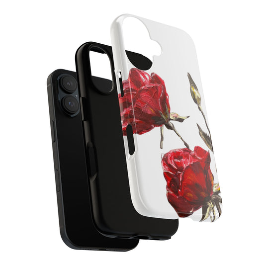 Blooming Red Roses Phone Case | Feminine Floral iPhone Case Enlarged