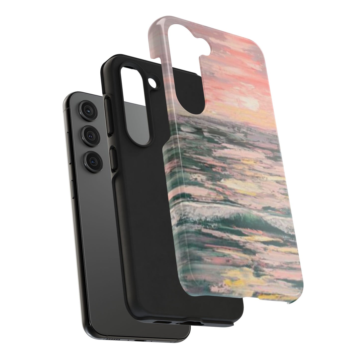 Pink Sunset Seascape Phone Case | Original Coastal Art by Alina Madan Art