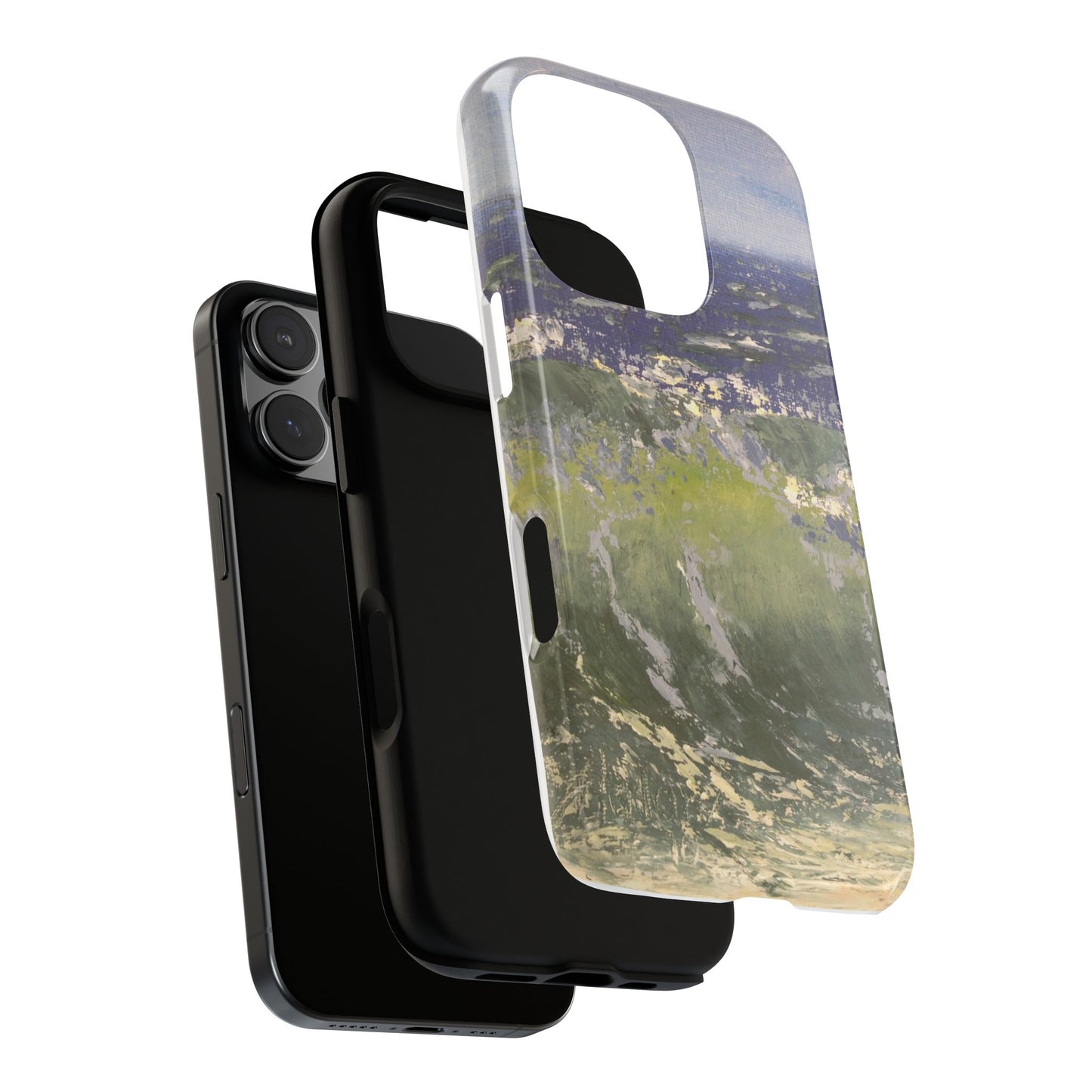 Soft Sage Ocean Waves Phone Case – Original Painting by Alina Madan Art