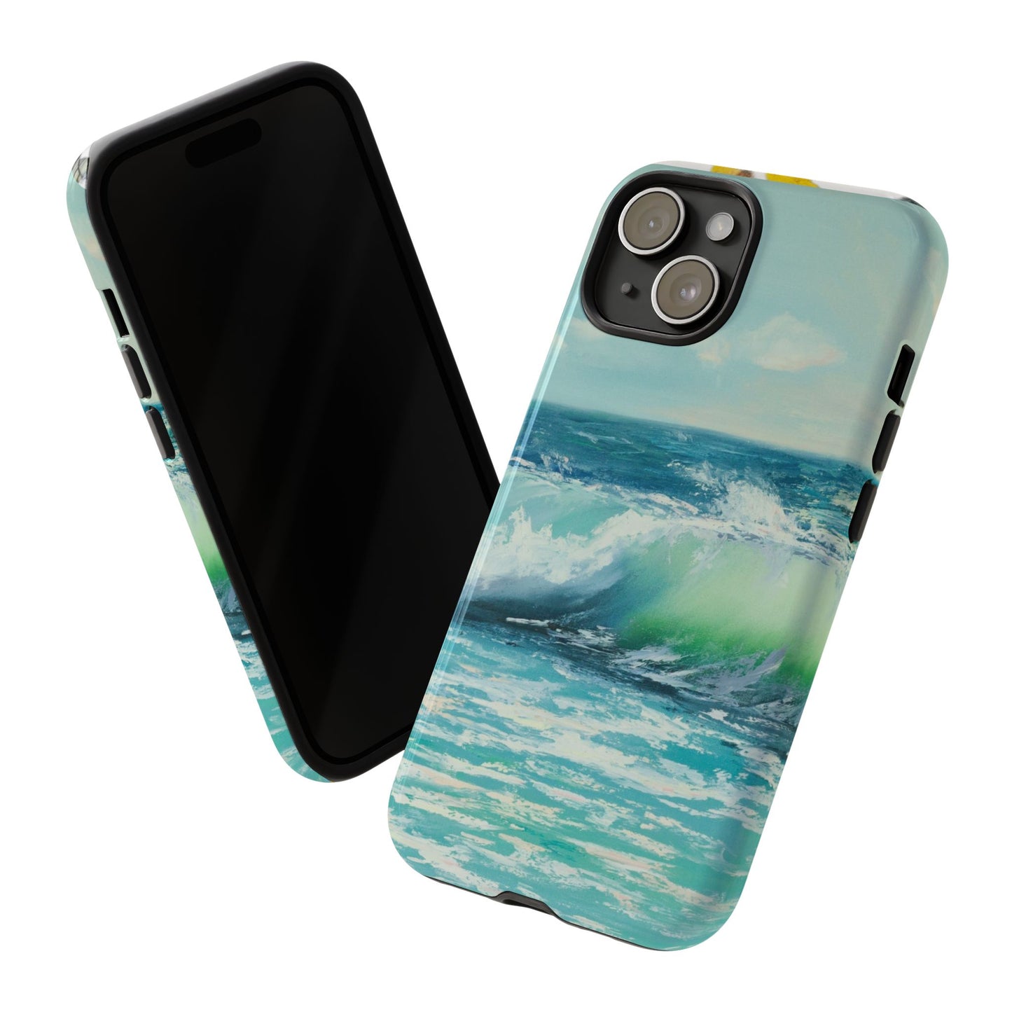 Blue Wave Seascape Phone Case | Ocean Art iPhone Case | Coastal Sky Phone Cover