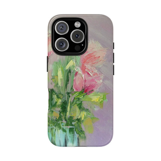 Soft Pink Floral Impression Phone Case – Original Painting by Alina Madan Art