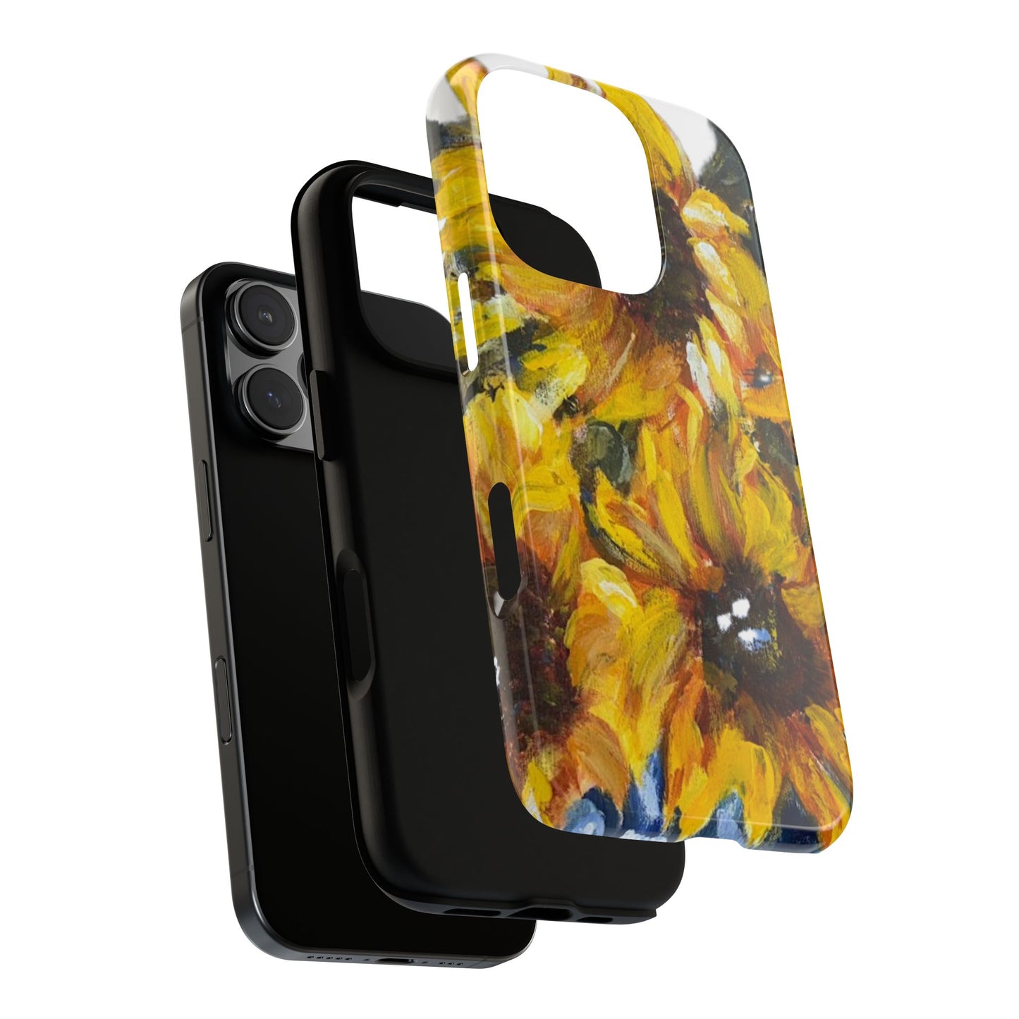 Original sunflower painting phone case| yellow floral case by Alina Madan Art