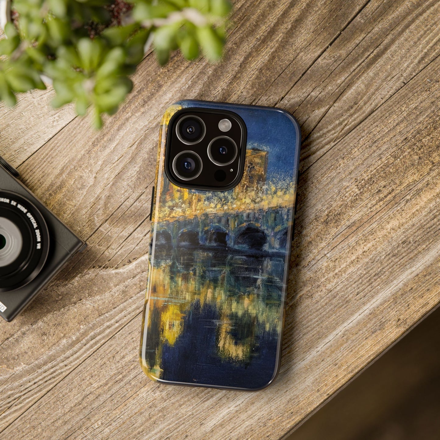 Midnight City Reflections Phone Case – Designed by Alina Madan Art