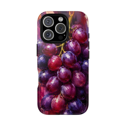 Purple Grape Harvest Phone Case – Original Fruit Painting by Alina Madan Art