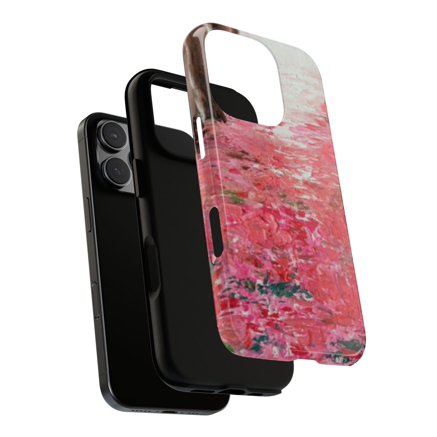 Pink Petal Path Phone Case – Abstract Impressionist Floral Art by Alina Madan Art