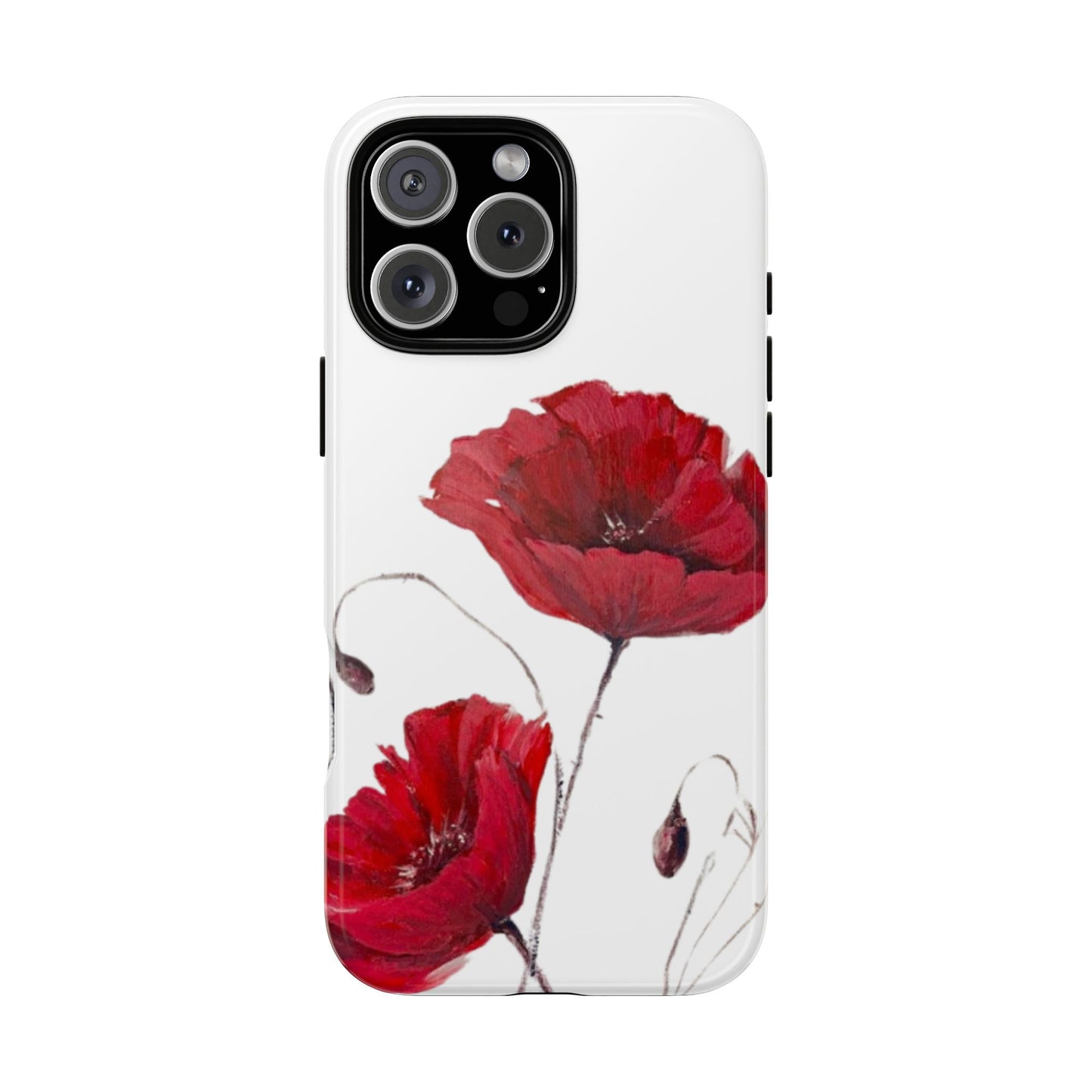 Poppies Flower Phone Case | Artistic Red Floral Cover