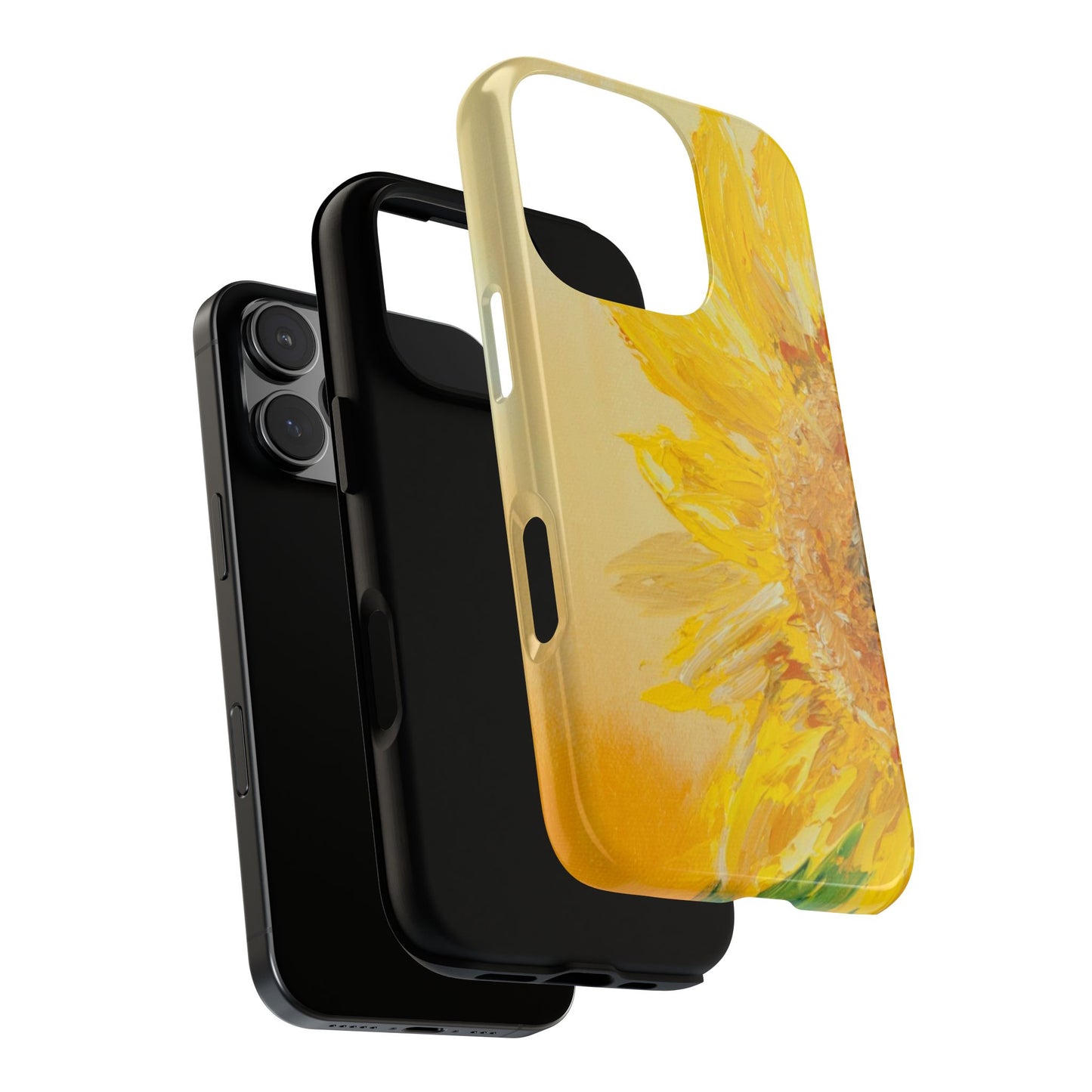 Golden Sunflower Bloom Phone Case – Original Floral Painting by Alina Madan Art