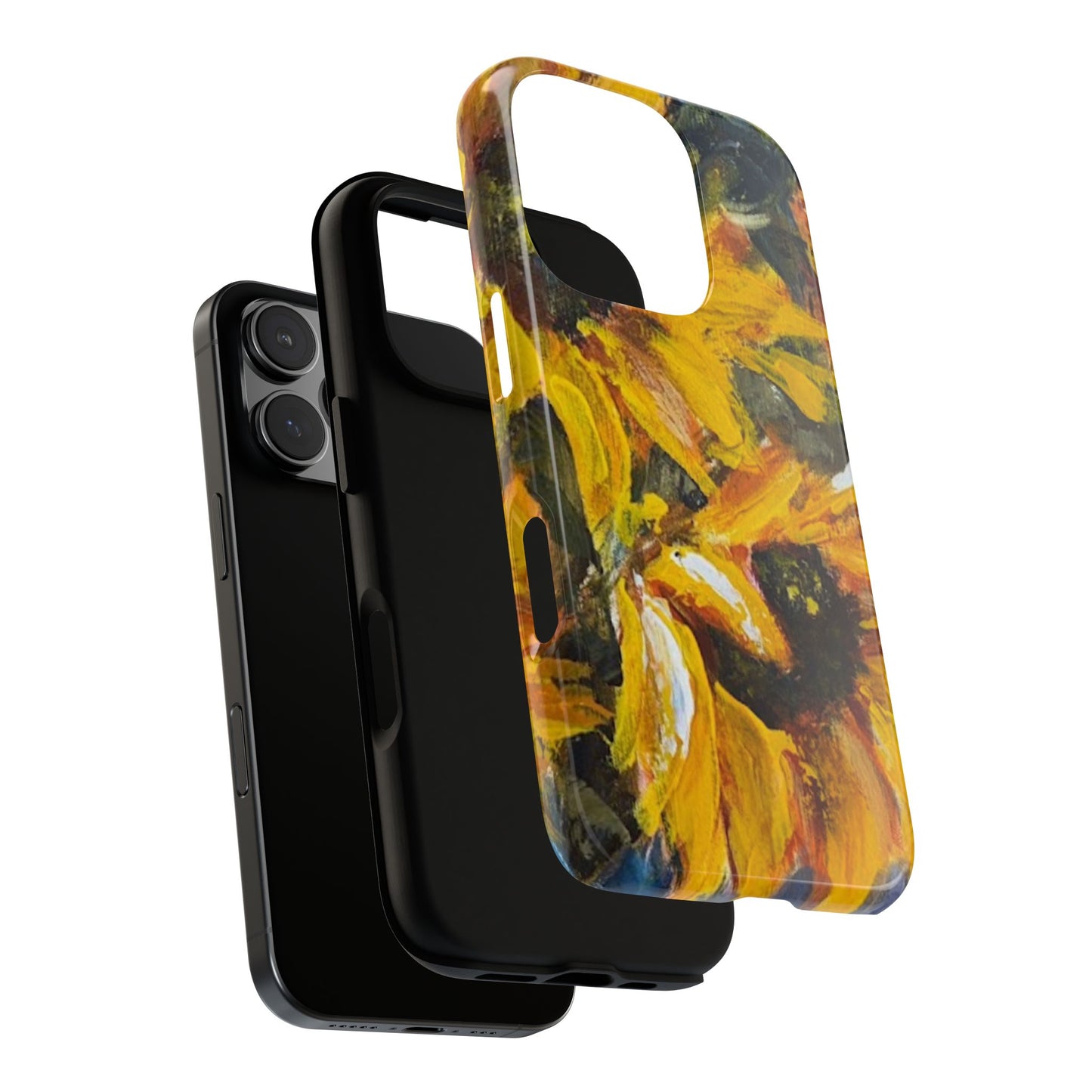 Golden Sunflowers Phone Case – Original Floral Art by Alina Madan