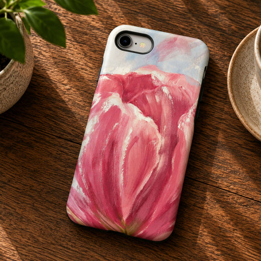 Tulip Flower Phone Case | Artistic Pink Floral Cover