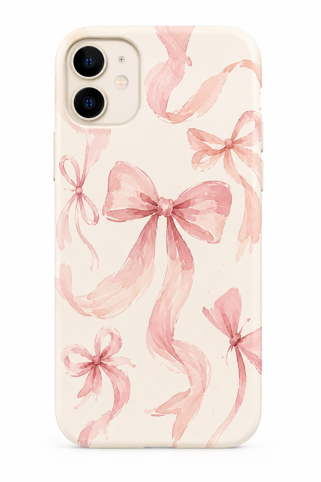 Pink Coquette Bow Phone Case | Watercolor Ribbon Aesthetic Case